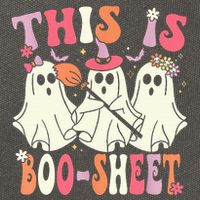 Retro Groovy This Is Some Boo Sheet Halloween Ghost Funny Cotton Canvas Backpack