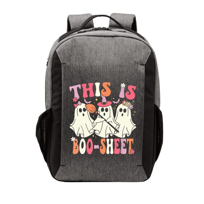 Retro Groovy This Is Some Boo Sheet Halloween Ghost Funny Vector Backpack