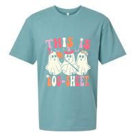 Retro Groovy This Is Some Boo Sheet Halloween Ghost Funny Sueded Cloud Jersey T-Shirt
