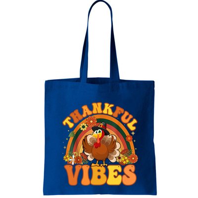 Retro Groovy Thankful Vibes Turkey Fall Thanksgiving Cute Gift Bag