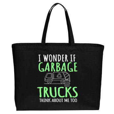 Recycling Garbage Truck Trash Collector Recycle Earth Day Cotton Canvas Jumbo Tote