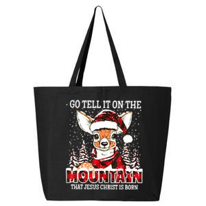 Reindeer Go Tell It On The Mountain That Jesus Christ 25L Jumbo Tote