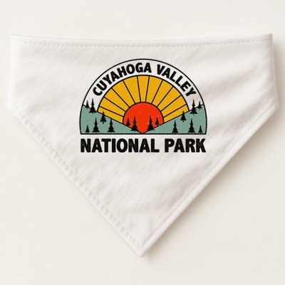 Retro Graphic Travel Lovers Cuyahoga Valley National Park USA-Made Doggie Bandana