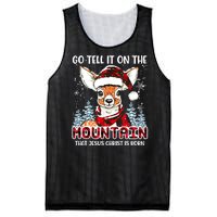 Reindeer Go Tell It On The Mountain Christ Funny Christmas Mesh Reversible Basketball Jersey Tank