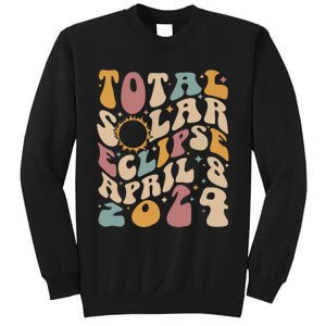 Retro Groovy Total Solar Eclipse Shirts April 08 2024 Sweatshirt