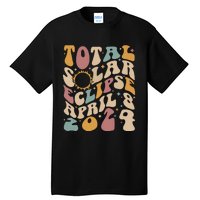 Retro Groovy Total Solar Eclipse Shirts April 08 2024 Tall T-Shirt