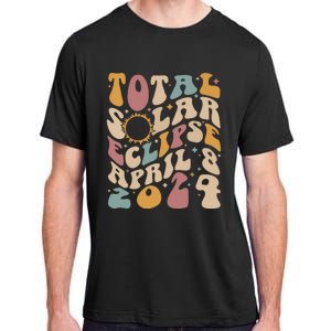 Retro Groovy Total Solar Eclipse Shirts April 08 2024 Adult ChromaSoft Performance T-Shirt