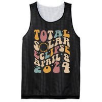 Retro Groovy Total Solar Eclipse Shirts April 08 2024 Mesh Reversible Basketball Jersey Tank