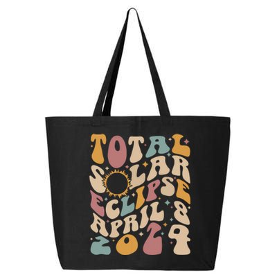 Retro Groovy Total Solar Eclipse Shirts April 08 2024 25L Jumbo Tote