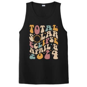 Retro Groovy Total Solar Eclipse Shirts April 08 2024 PosiCharge Competitor Tank