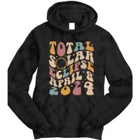 Retro Groovy Total Solar Eclipse Shirts April 08 2024 Tie Dye Hoodie