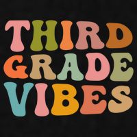 Retro Groovy Third Grade Vibes 3Rd Grade First Day Of School Gift Ladies PosiCharge Tri-Blend Wicking Tank