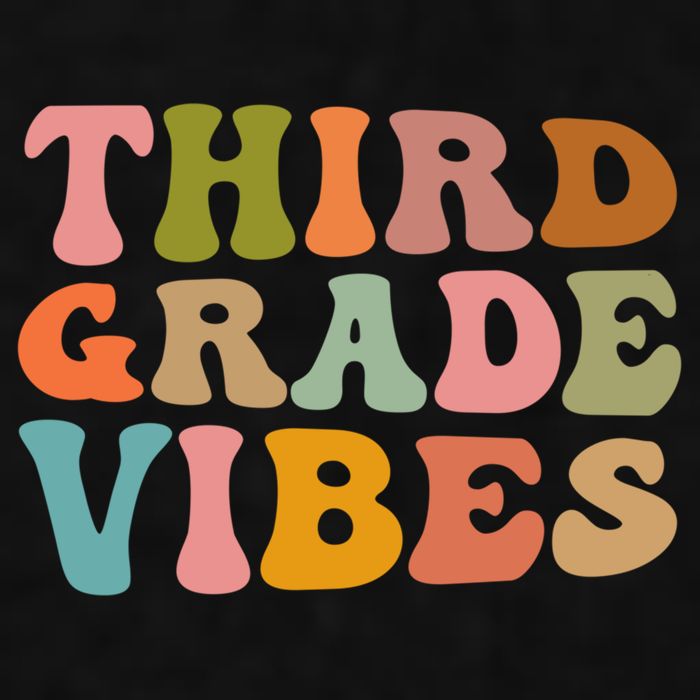 Retro Groovy Third Grade Vibes 3Rd Grade First Day Of School Gift Ladies PosiCharge Tri-Blend Wicking Tank