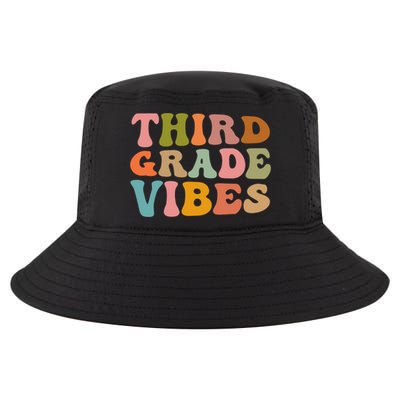 Retro Groovy Third Grade Vibes 3Rd Grade First Day Of School Gift Cool Comfort Performance Bucket Hat