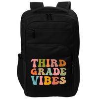 Retro Groovy Third Grade Vibes 3Rd Grade First Day Of School Gift Impact Tech Backpack