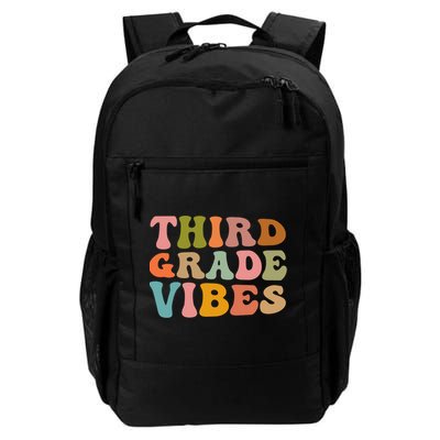 Retro Groovy Third Grade Vibes 3Rd Grade First Day Of School Gift Backpack