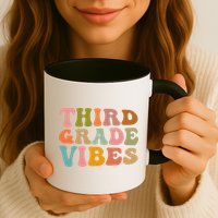 Retro Groovy Third Grade Vibes 3Rd Grade First Day Of School Gift Mug