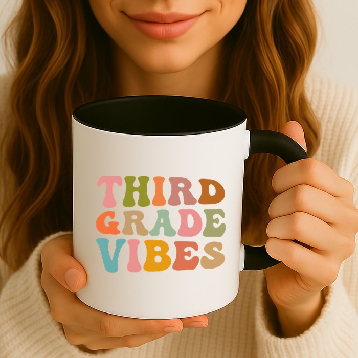 Retro Groovy Third Grade Vibes 3Rd Grade First Day Of School Gift Mug