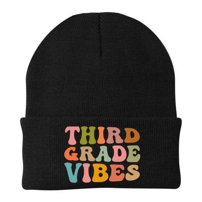 Retro Groovy Third Grade Vibes 3Rd Grade First Day Of School Gift Beanie