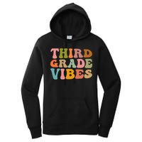 Retro Groovy Third Grade Vibes 3Rd Grade First Day Of School Gift Women's Pullover Hoodie