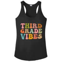 Retro Groovy Third Grade Vibes 3Rd Grade First Day Of School Gift Ladies PosiCharge Competitor Racerback Tank