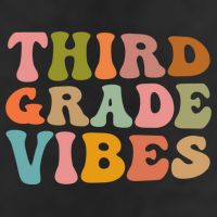 Retro Groovy Third Grade Vibes 3Rd Grade First Day Of School Gift 25L Jumbo Tote