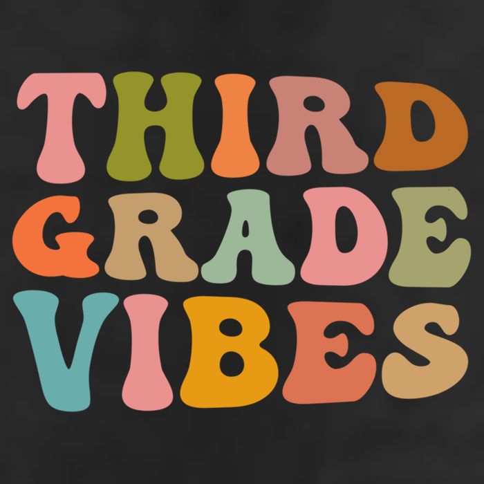 Retro Groovy Third Grade Vibes 3Rd Grade First Day Of School Gift 25L Jumbo Tote