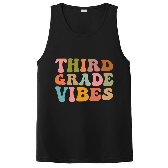 Retro Groovy Third Grade Vibes 3Rd Grade First Day Of School Gift PosiCharge Competitor Tank