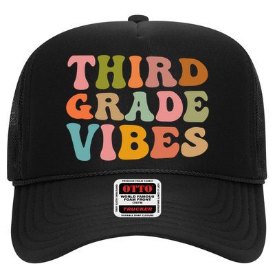 Retro Groovy Third Grade Vibes 3Rd Grade First Day Of School Gift Trucker Hat