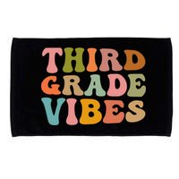 Retro Groovy Third Grade Vibes 3Rd Grade First Day Of School Gift Microfiber Hand Towel