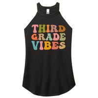 Retro Groovy Third Grade Vibes 3Rd Grade First Day Of School Gift Women's Perfect Tri Rocker Tank