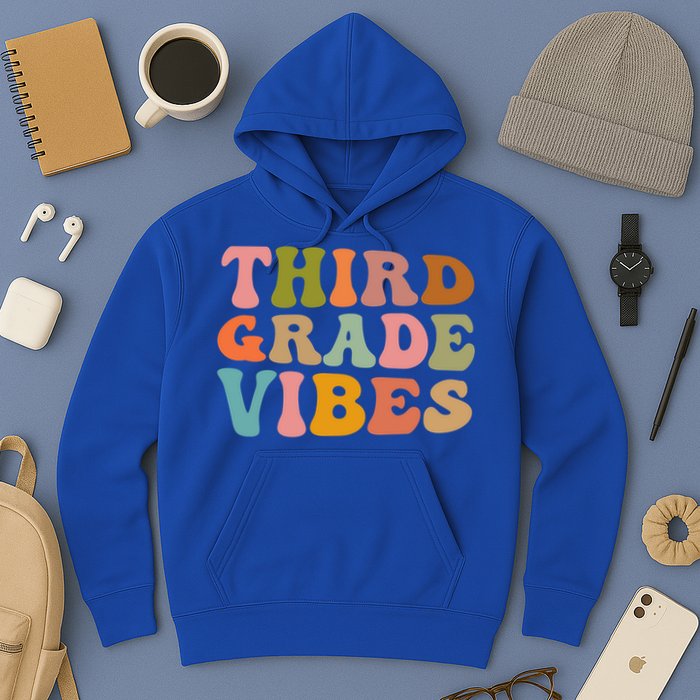 Retro Groovy Third Grade Vibes 3Rd Grade First Day Of School Gift Hoodie