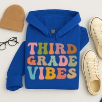 Retro Groovy Third Grade Vibes 3Rd Grade First Day Of School Gift Hoodie
