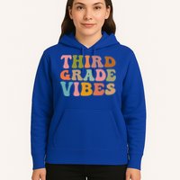 Retro Groovy Third Grade Vibes 3Rd Grade First Day Of School Gift Hoodie