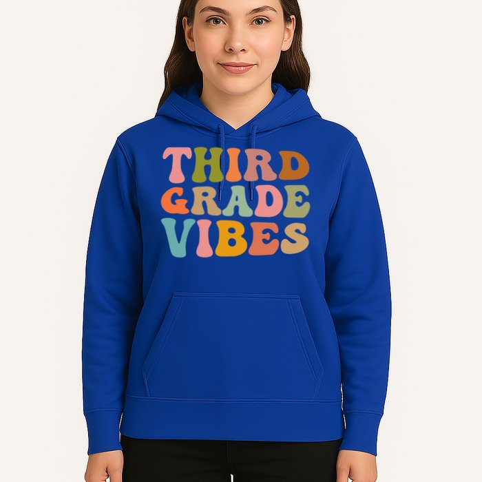 Retro Groovy Third Grade Vibes 3Rd Grade First Day Of School Gift Hoodie