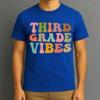 Retro Groovy Third Grade Vibes 3Rd Grade First Day Of School Gift T-Shirt