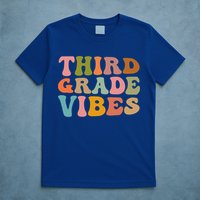 Retro Groovy Third Grade Vibes 3Rd Grade First Day Of School Gift T-Shirt
