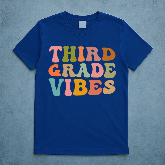 Retro Groovy Third Grade Vibes 3Rd Grade First Day Of School Gift T-Shirt