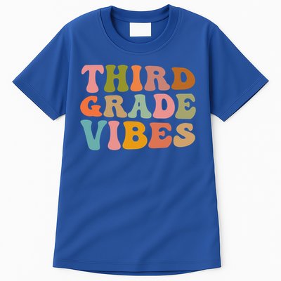 Retro Groovy Third Grade Vibes 3Rd Grade First Day Of School Gift Tall T-Shirt