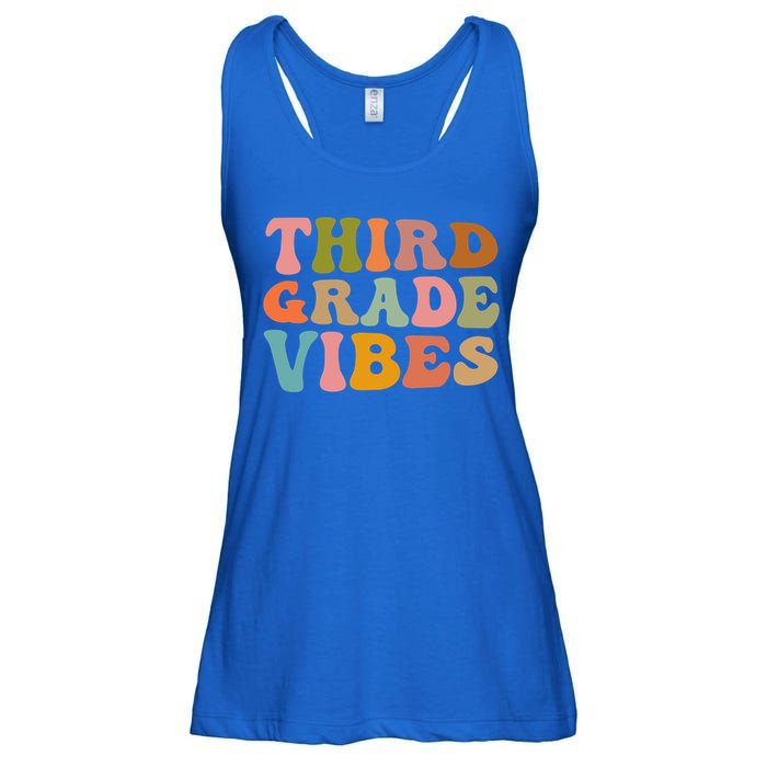 Retro Groovy Third Grade Vibes 3Rd Grade First Day Of School Gift Ladies Essential Flowy Tank