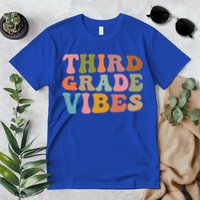 Retro Groovy Third Grade Vibes 3Rd Grade First Day Of School Gift Premium T-Shirt