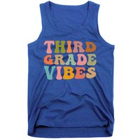 Retro Groovy Third Grade Vibes 3Rd Grade First Day Of School Gift Tank Top