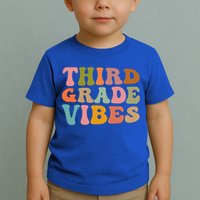 Retro Groovy Third Grade Vibes 3Rd Grade First Day Of School Gift Toddler T-Shirt