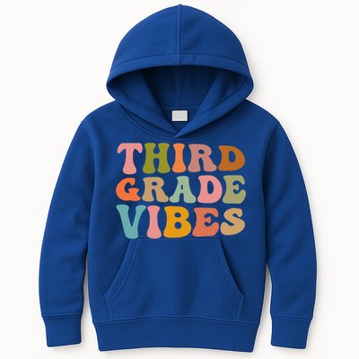 Retro Groovy Third Grade Vibes 3Rd Grade First Day Of School Gift Kids Hoodie