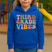 Retro Groovy Third Grade Vibes 3Rd Grade First Day Of School Gift Kids Hoodie