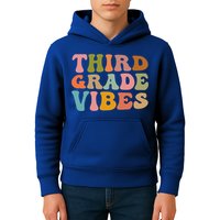 Retro Groovy Third Grade Vibes 3Rd Grade First Day Of School Gift Kids Hoodie