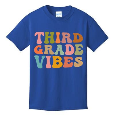 Retro Groovy Third Grade Vibes 3Rd Grade First Day Of School Gift Kids T-Shirt