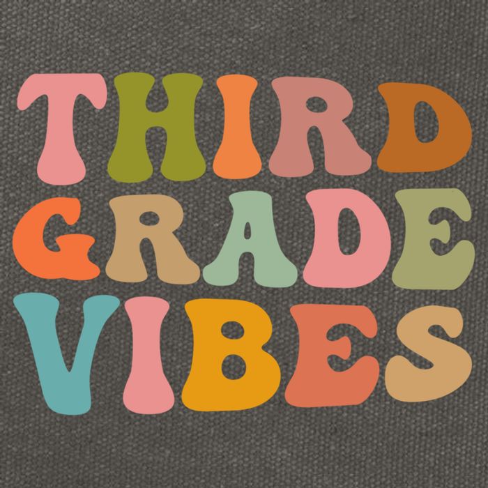 Retro Groovy Third Grade Vibes 3Rd Grade First Day Of School Gift Cotton Canvas Backpack