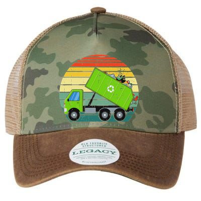 Retro Garbage Truck Waste Management Legacy Tie Dye Trucker Hat