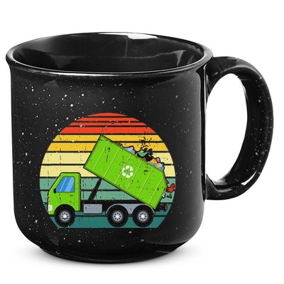 Retro Garbage Truck Waste Management 15oz Campfire Ceramic Mug